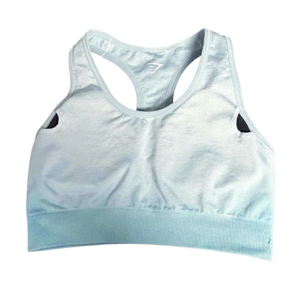 Gymshark Adapt Ombré Seamless Sports Bra Light Blue Size S - Picture 5 of 6